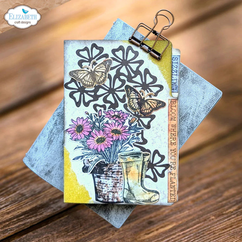 Elizabeth Craft Designs - In the Garden Collection - Garden of Love Die and Clear Photopolymer Stamp Set