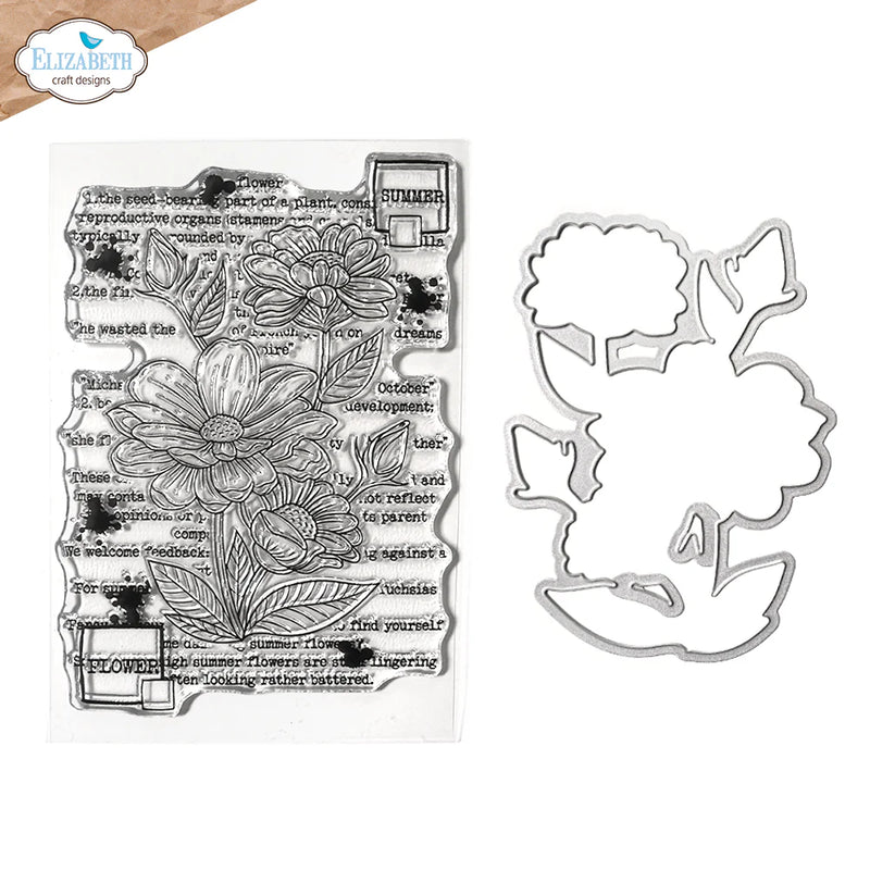 Elizabeth Craft Designs - In the Garden Collection - Summer Flower Die and Clear Photopolymer Stamp Set