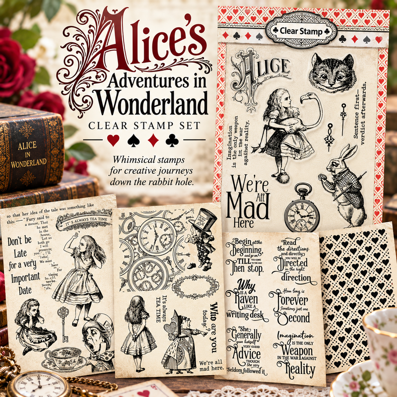 Alice's Adventures in Wonderland Stamp Sets