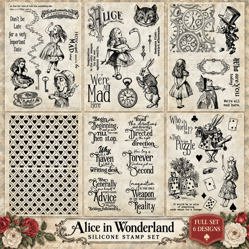 Alice's Adventures in Wonderland Stamp Sets