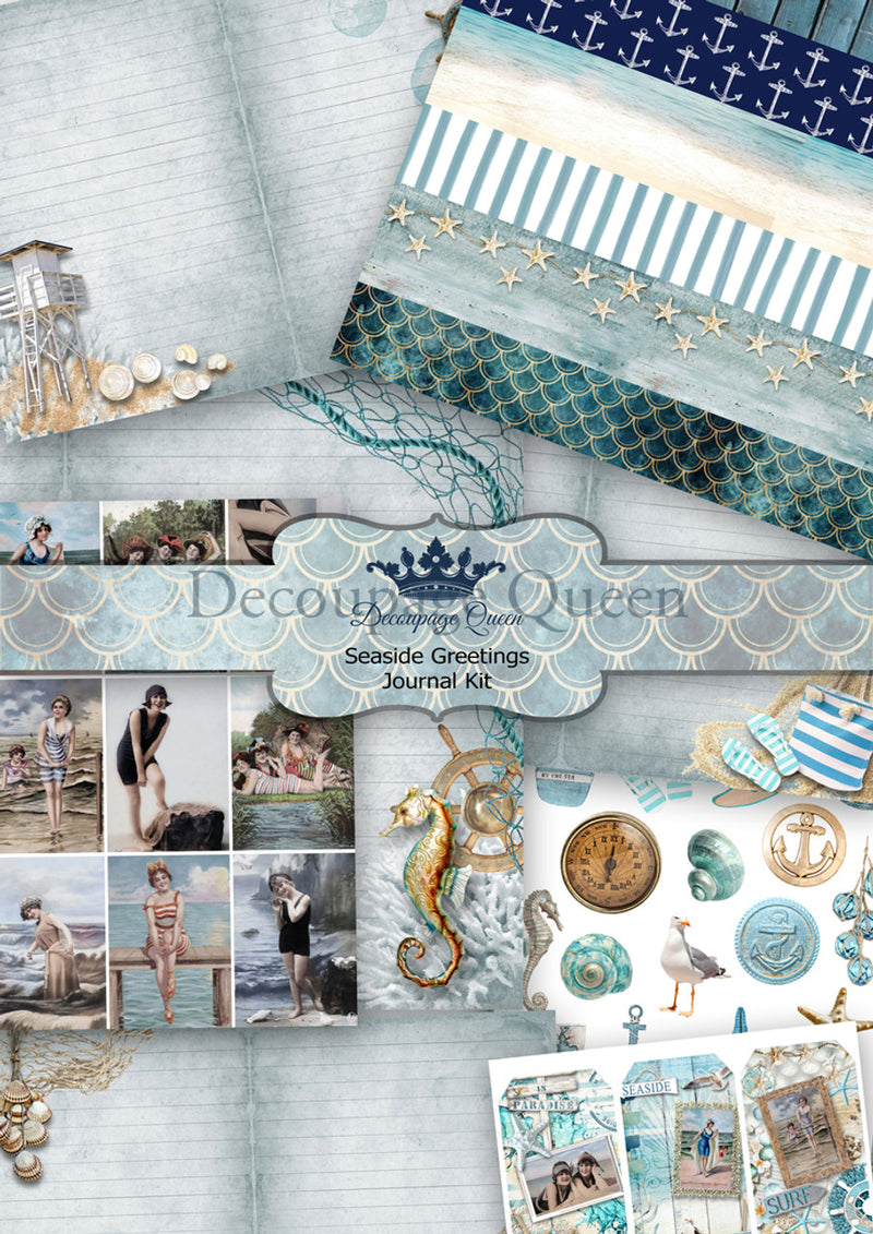 Decoupage Queen - Seaside Greetings Journal Pack
