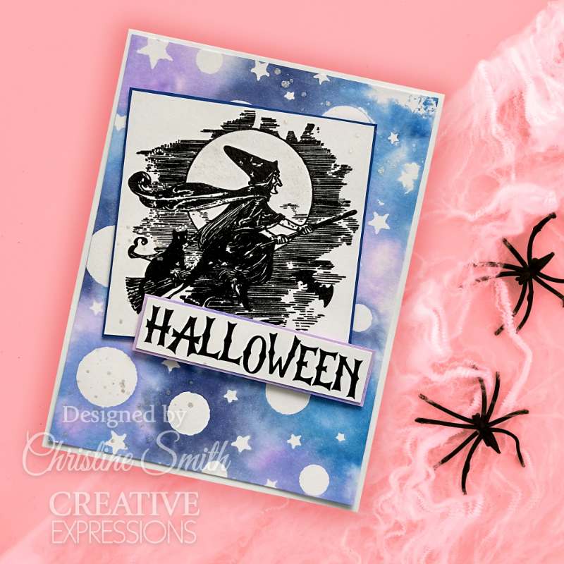 Creative Expressions - Taylor Made Journals Vintage Halloween 6 in x 8 in Clear Stamp Set
