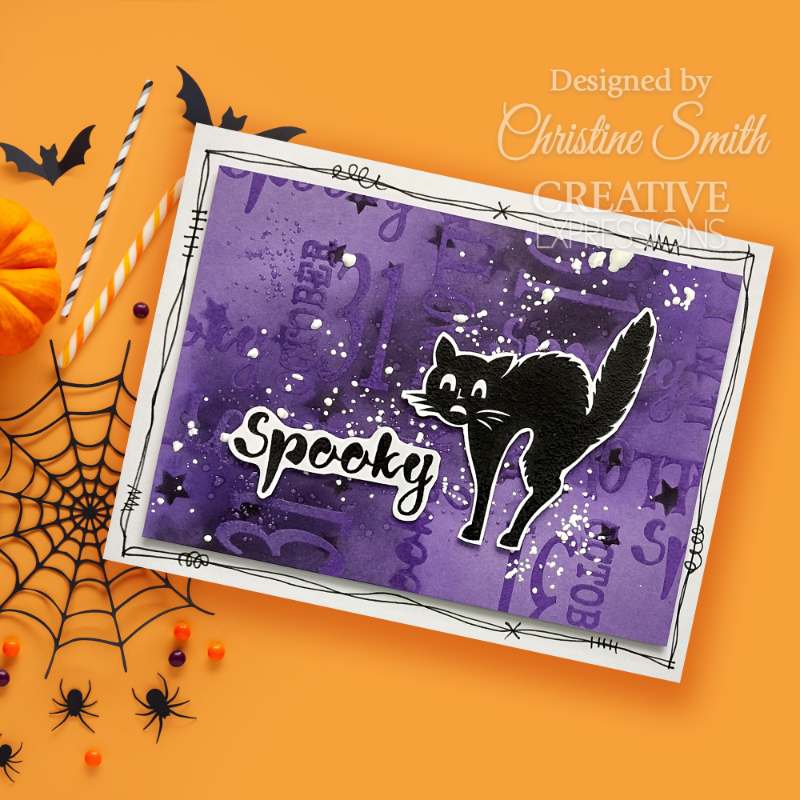 Creative Expressions - Taylor Made Journals Vintage Halloween 6 in x 8 in Clear Stamp Set