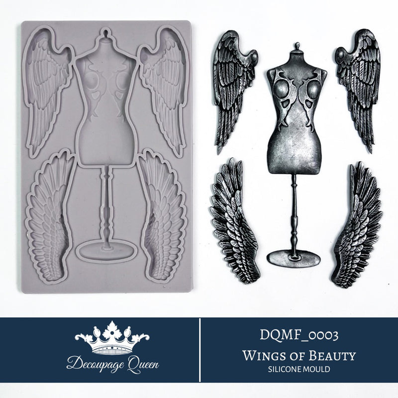 Decoupage Queen - Wings of Beauty Silicone Mould - Limited Edition