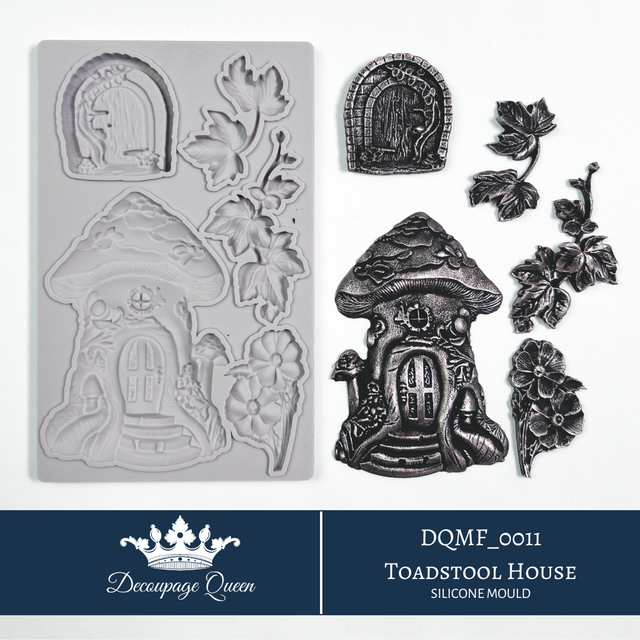 Decoupage Queen - Silicone Mould - Toadstool House - Limited Edition