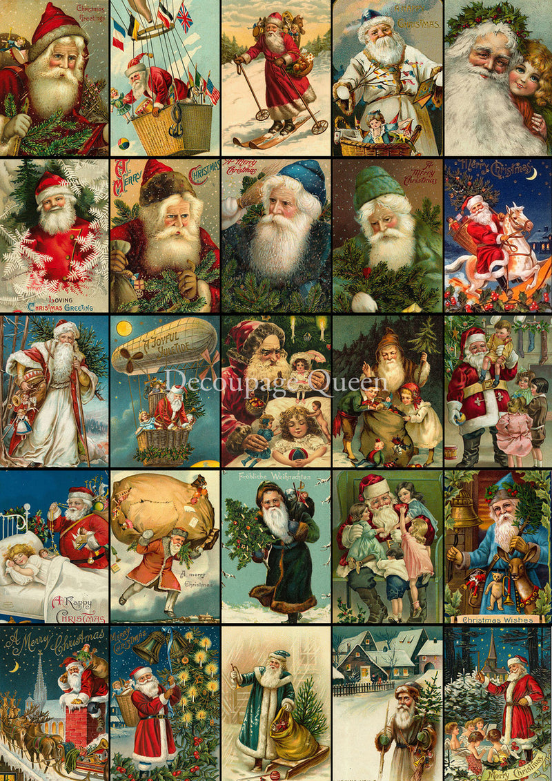 Decoupage Queen - Advent Santas Rice Paper