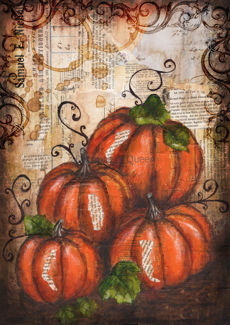 Decoupage Queen - Painted Pumpkins Rice Paper
