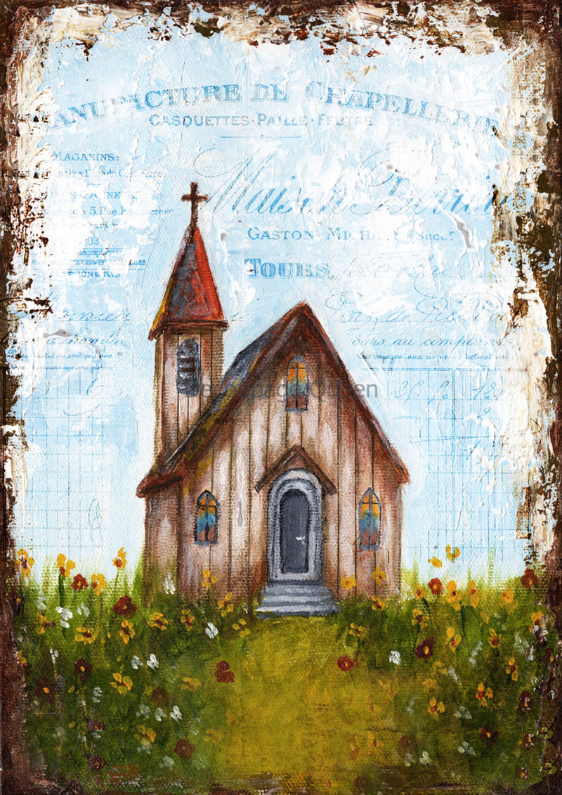 Decoupage Queen - Teresa Rene Art - The Wedding Chapel Rice Paper