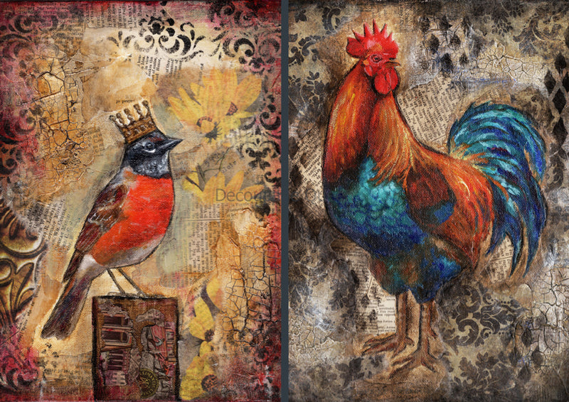 Decoupage Queen - Teresa Rene Art - Autumn Mixed Media Rice Paper