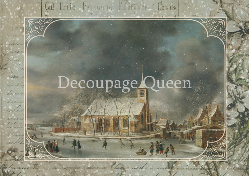 Decoupage Queen - Dainty and the Queen - Winter's Joy Rice Paper