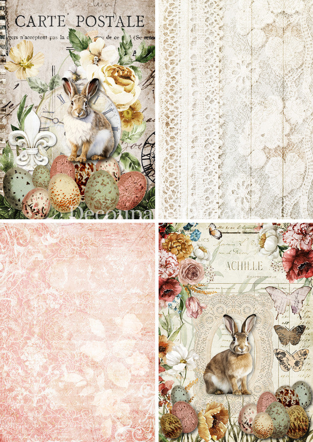Decoupage Queen - Vintage Easter Four Pack Rice Paper