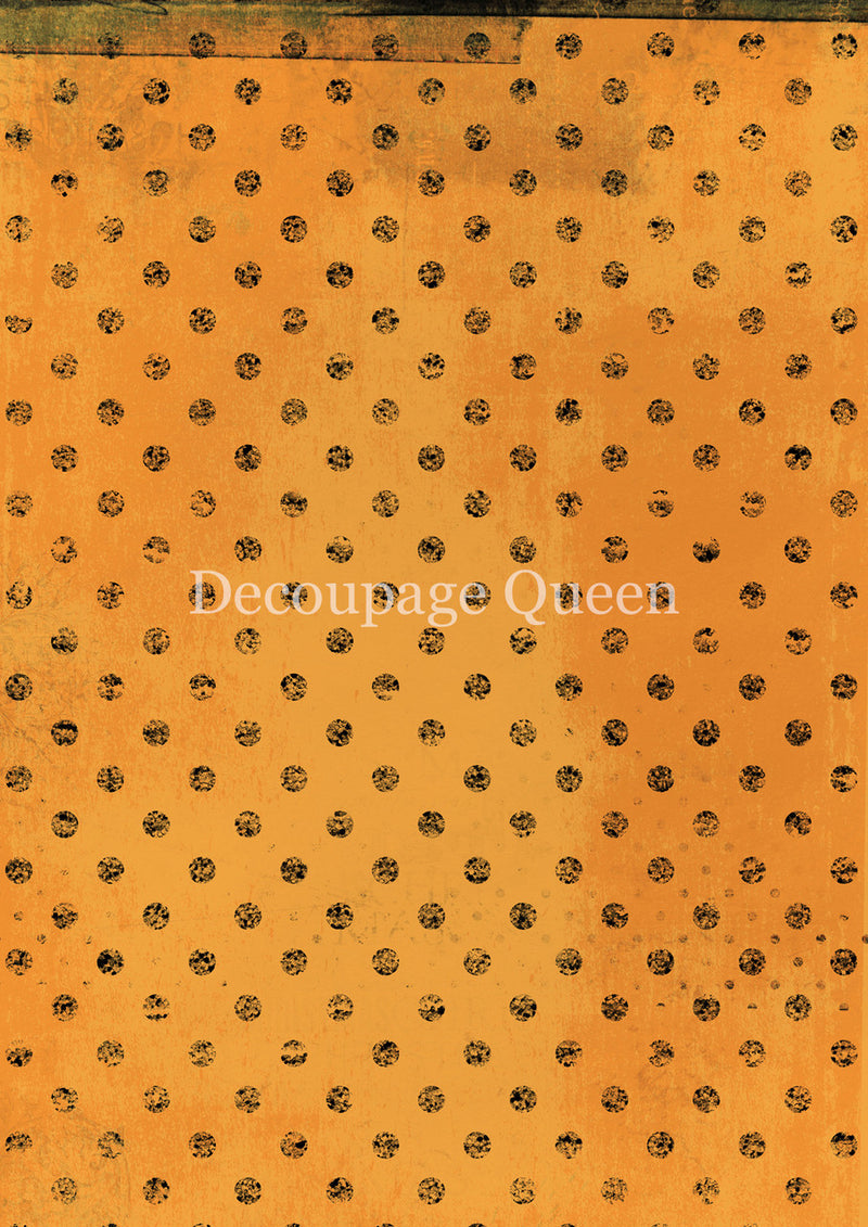Decoupage Queen - Orange Dots Rice Paper