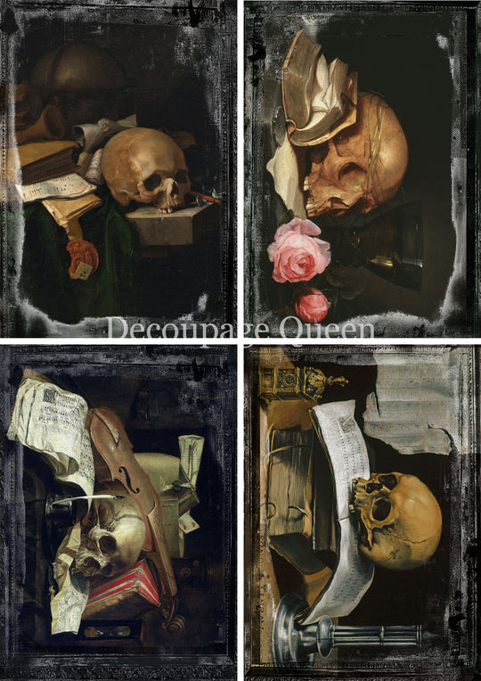Decoupage Queen - Old Masters Vanitas 4 Pack Rice Paper