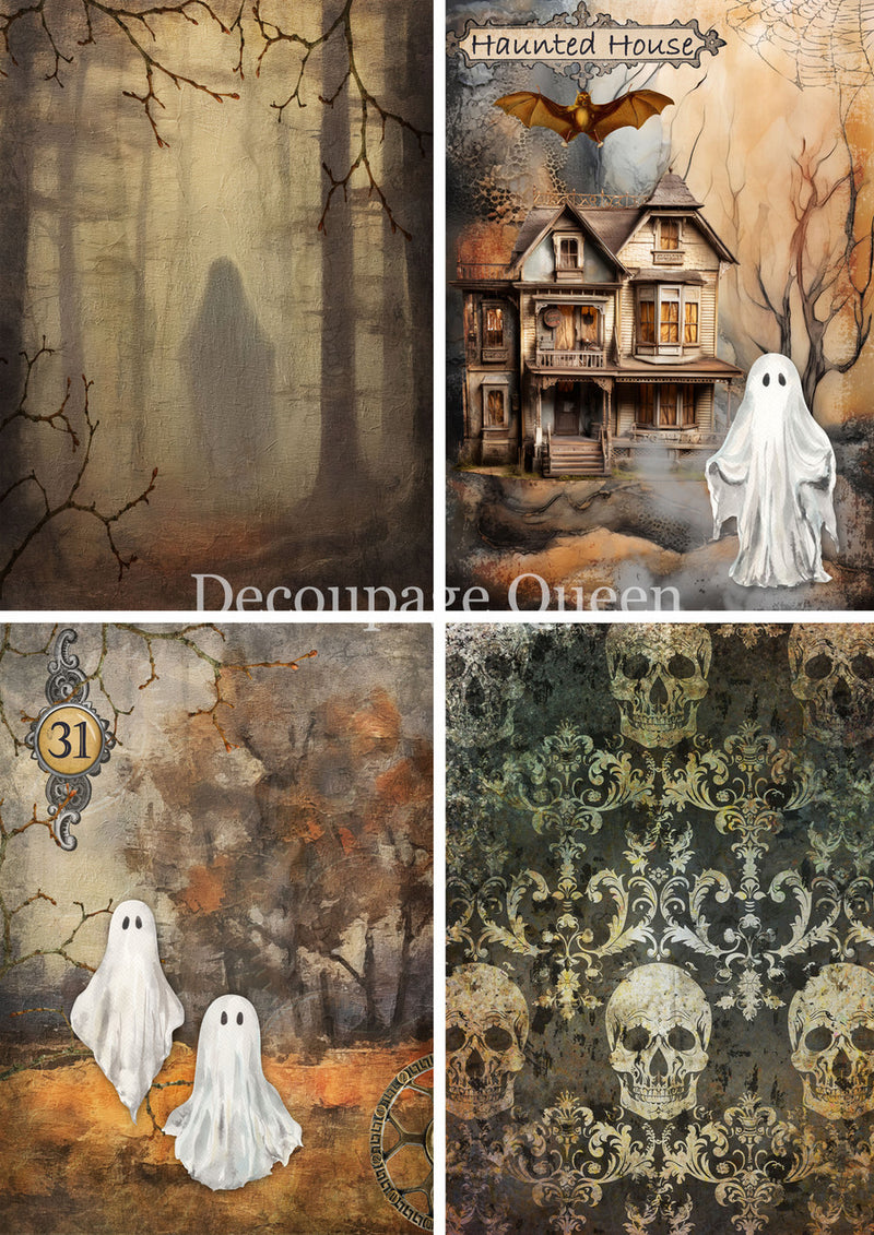Decoupage Queen - Ghastly Four Pack Rice Paper
