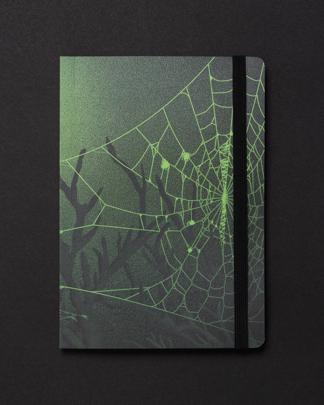 Cognitive Surplus - Spider & Webs Dark Analysis A5 Softcover Notebook