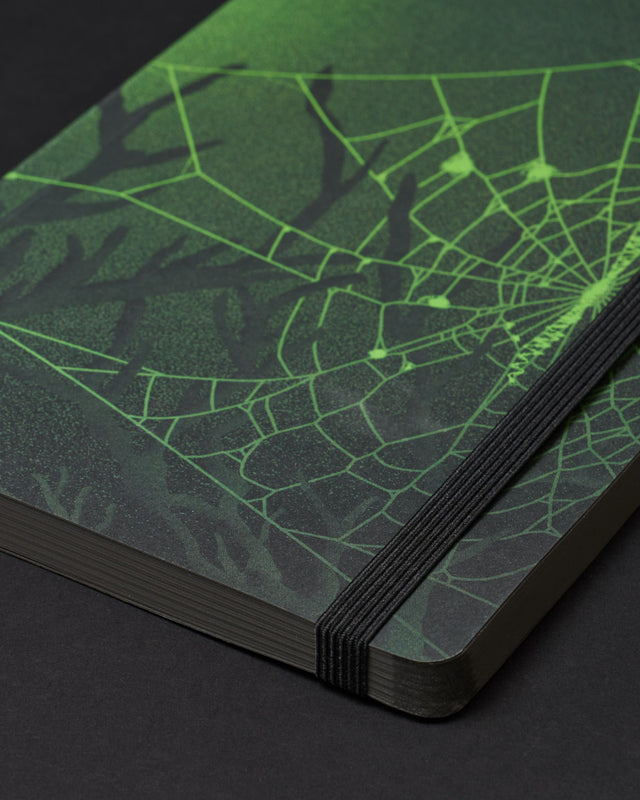 Cognitive Surplus - Spider & Webs Dark Analysis A5 Softcover Notebook