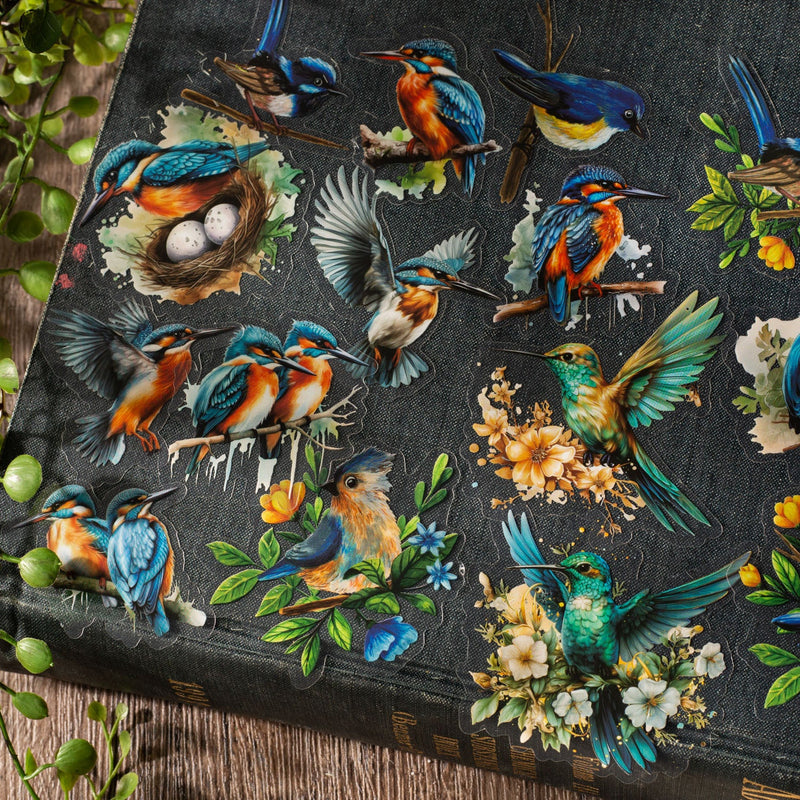 Flower and Birds Stickers