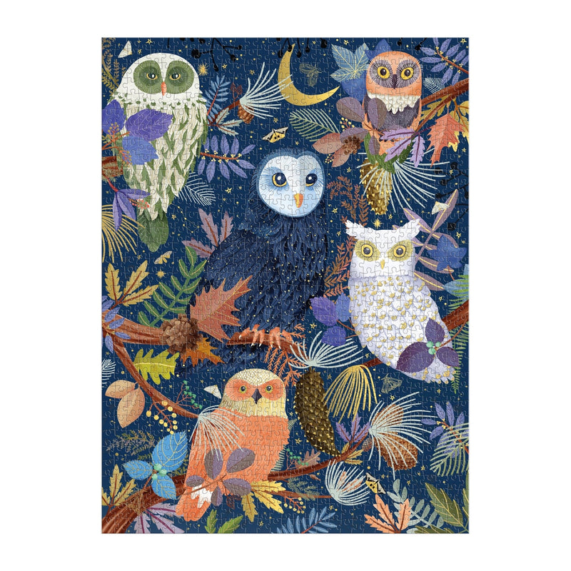 Galison - Mara Penny - Owls at Dawn 1000 Piece Foil Puzzle