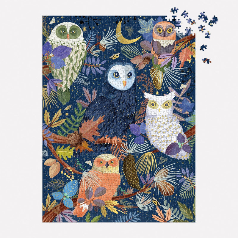 Galison - Mara Penny - Owls at Dawn 1000 Piece Foil Puzzle