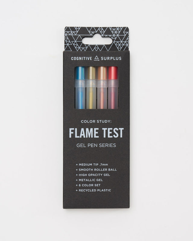 Cognitive Surplus - Flame Test High-Opacity Metallic Gel Pens