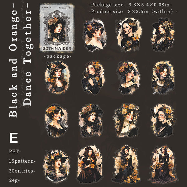 Gothic Girl Stickers