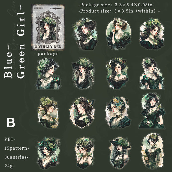 Gothic Girl Stickers