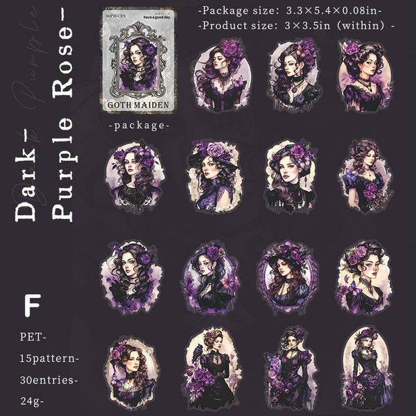 Gothic Girl Stickers