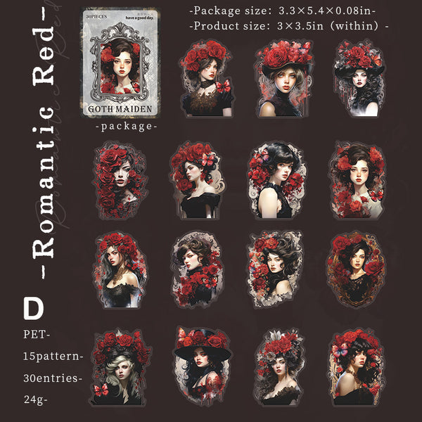 Gothic Girl Stickers