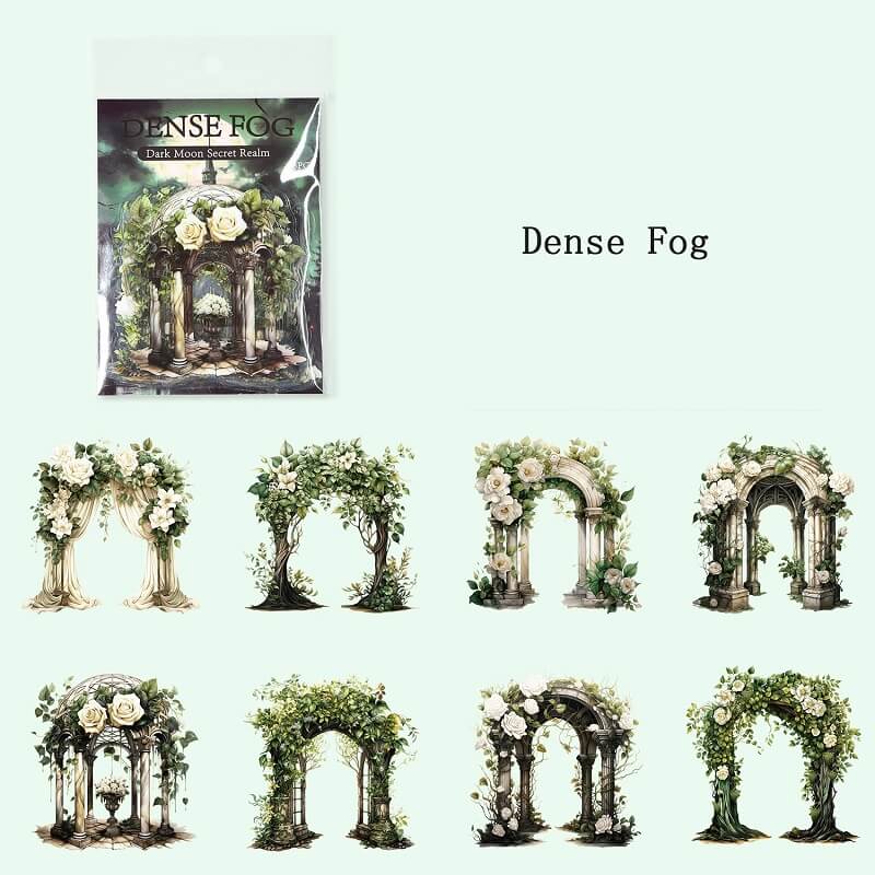 Dark Gothic Floral Door Frame Stickers