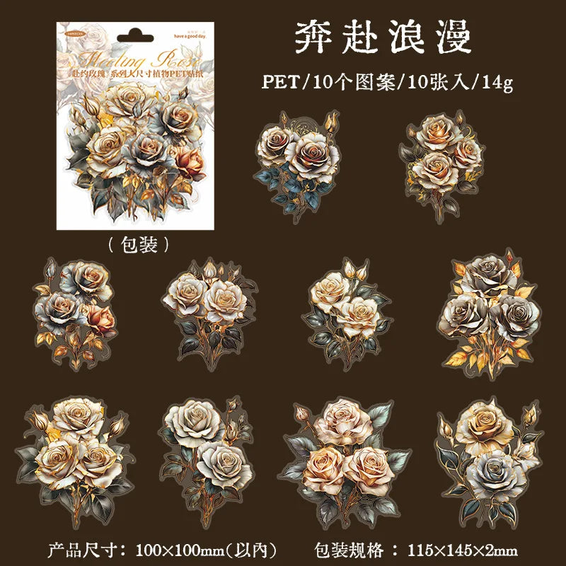 Going to the Rose Series Large Size Rose Stickers