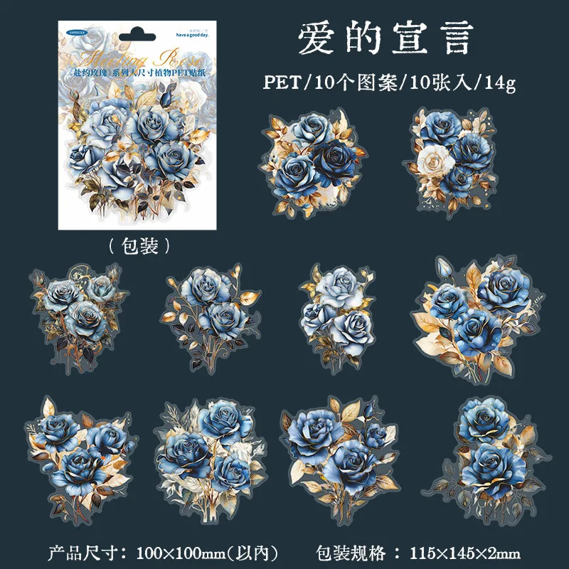 Going to the Rose Series Large Size Rose Stickers