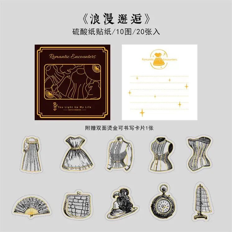 Sketch Memoirs Flower and Plants Stickers