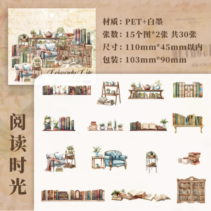 Leisurely Life Sticker Set