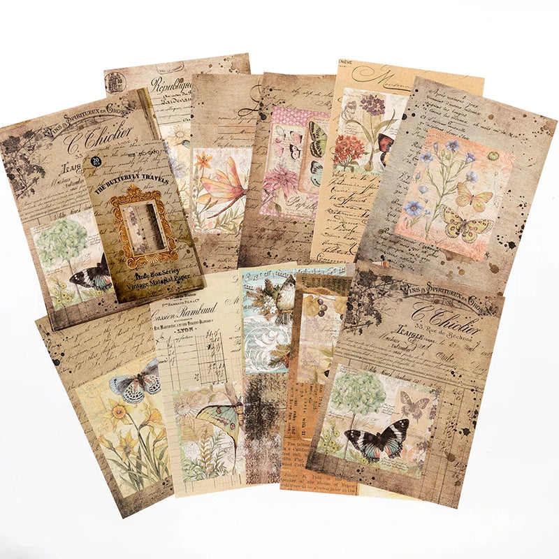 Vintage Paper Scrapbooking Paper Pack