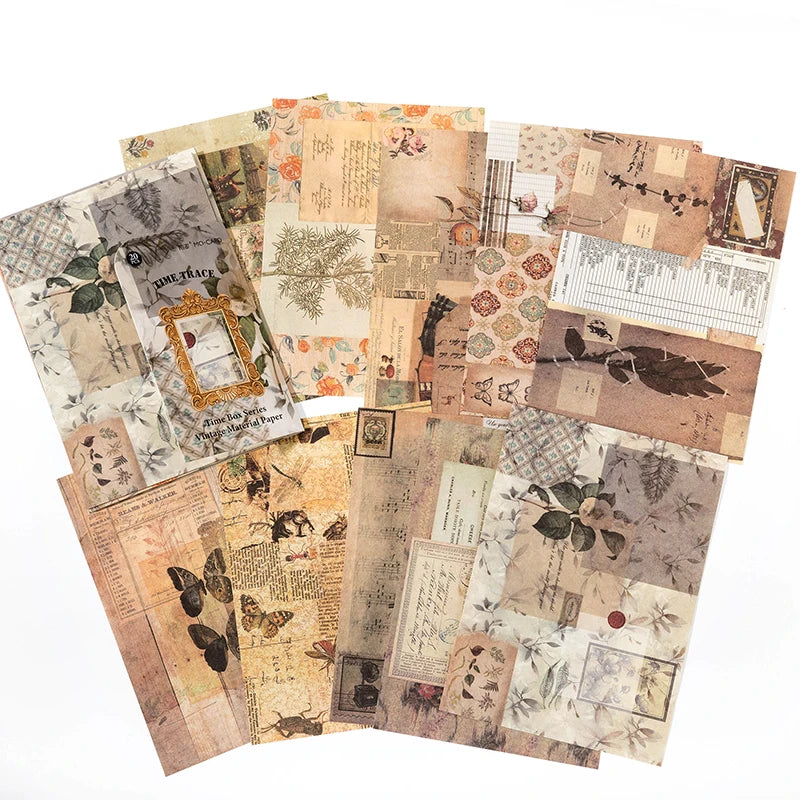 Vintage Paper Scrapbooking Paper Pack