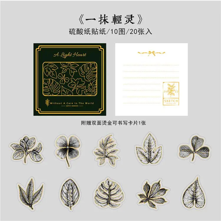 Sketch Memoirs Flower and Plants Stickers