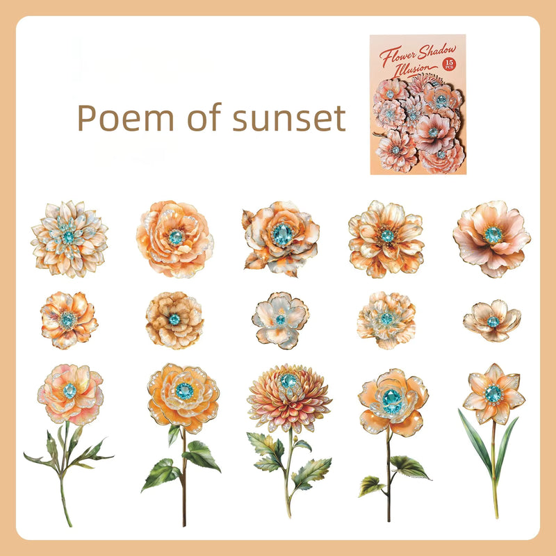 Flower Shadow Illusion – Floral Stickers