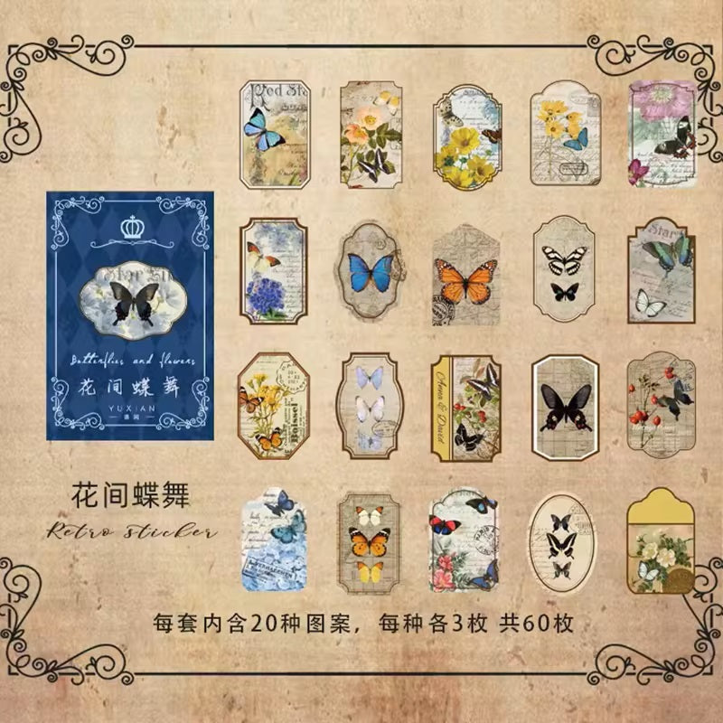 Vintage Sticker Box of Kawaii Stationery Stickers