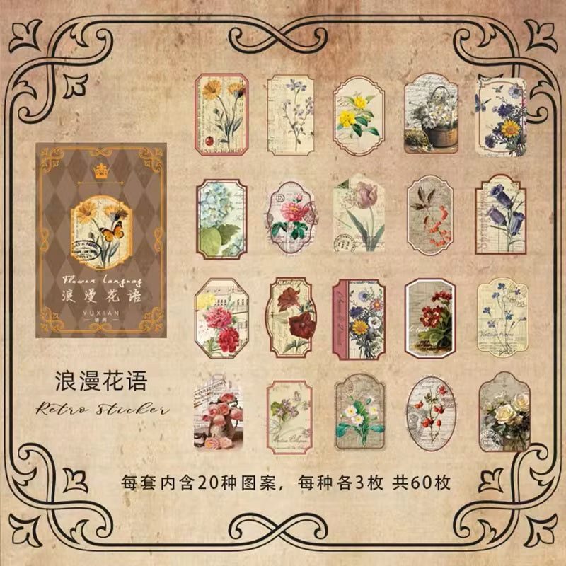 Vintage Sticker Box of Kawaii Stationery Stickers
