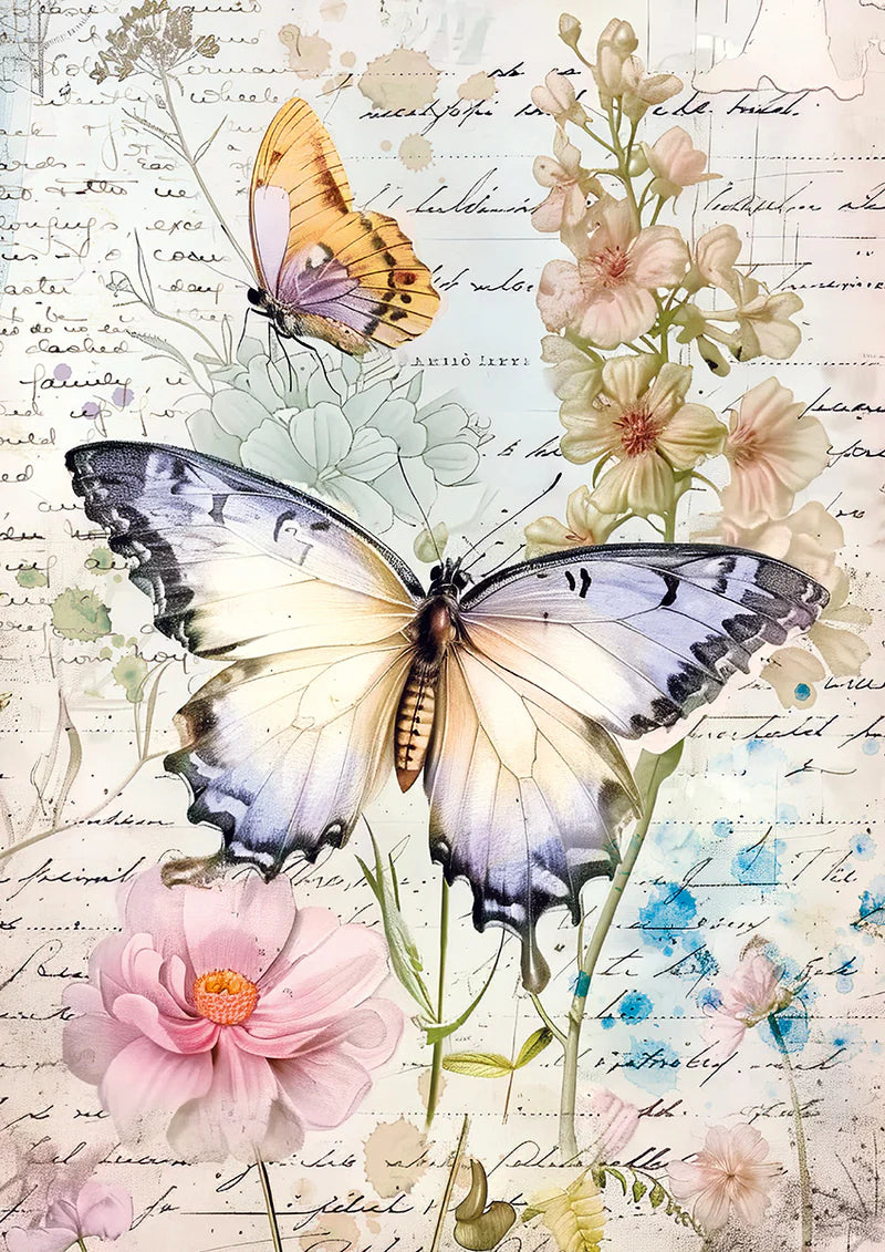 Ciao Bella - Tissue Paper A4 6/Pkg - Whimsical Butterflies