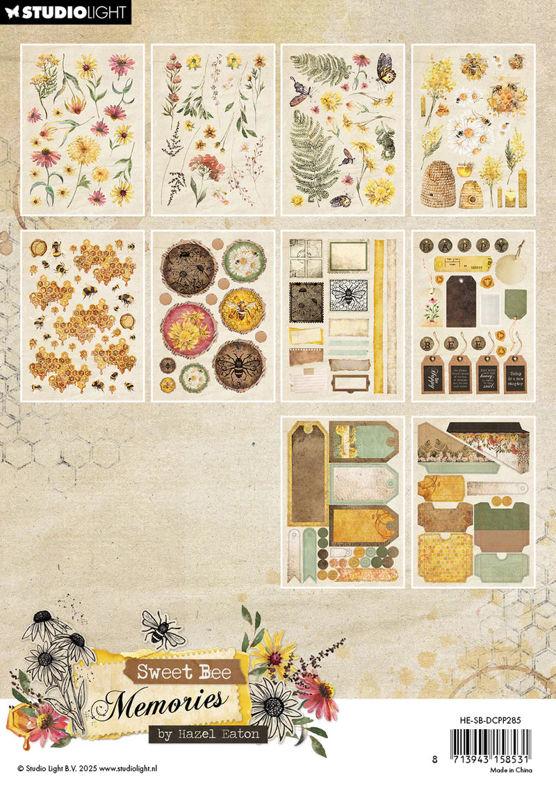 Studio Light - Sweet Bee Memories - A5 Die-Cut Paper Pad