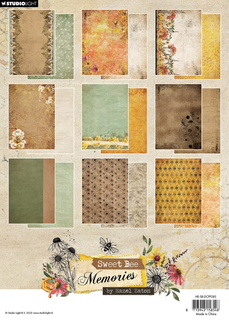 Studio Light - Sweet Bee Memories - A4 Design Paper Pad Background