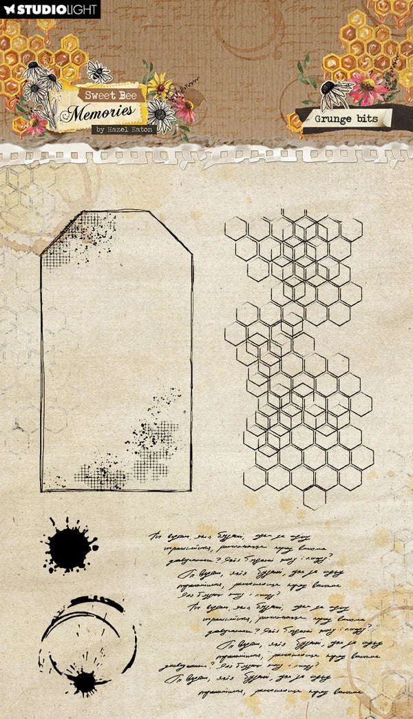 Studio Light - Clear Stamp Grunge Bits Sweet Bee Memories