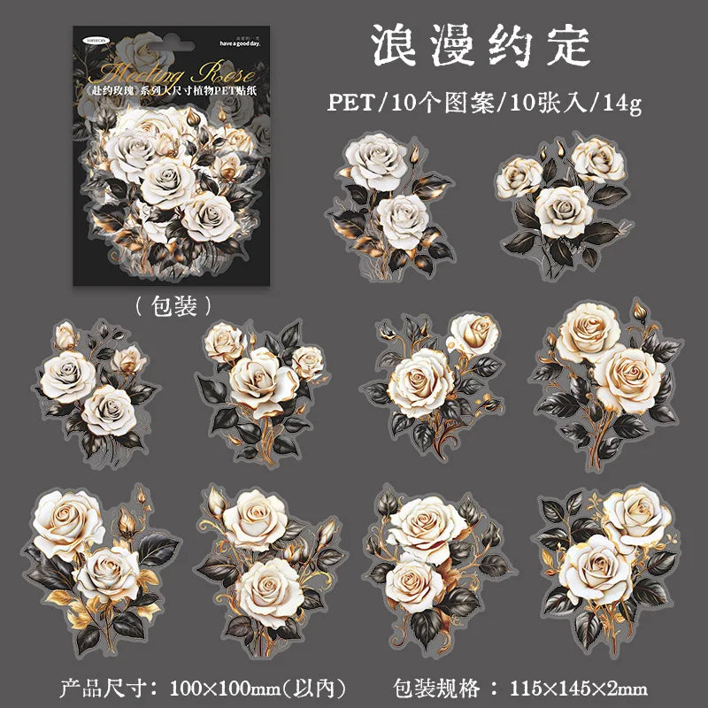Going to the Rose Series Large Size Rose Stickers