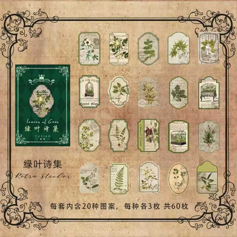 Vintage Sticker Box of Kawaii Stationery Stickers