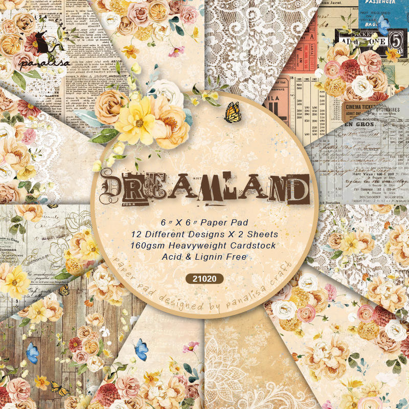 Patterned Background Paper Pad – 24 Sheets