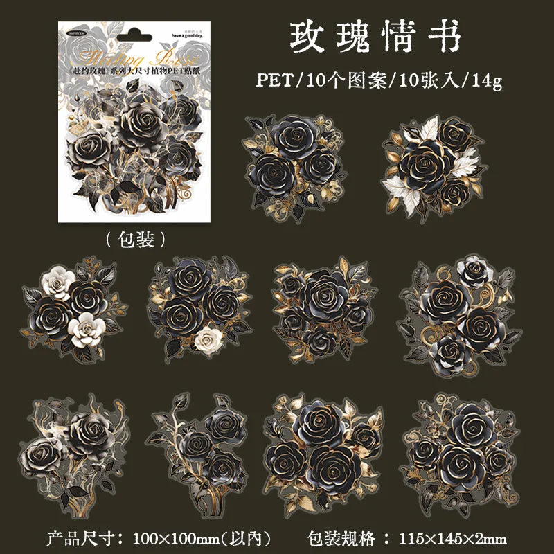 Going to the Rose Series Large Size Rose Stickers