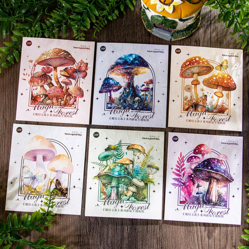 Magic Forest Mushroom Stickers