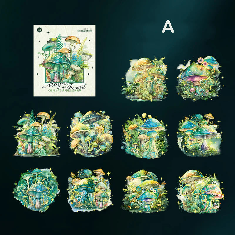 Magic Forest Mushroom Stickers