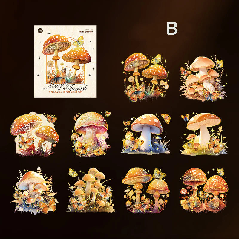 Magic Forest Mushroom Stickers